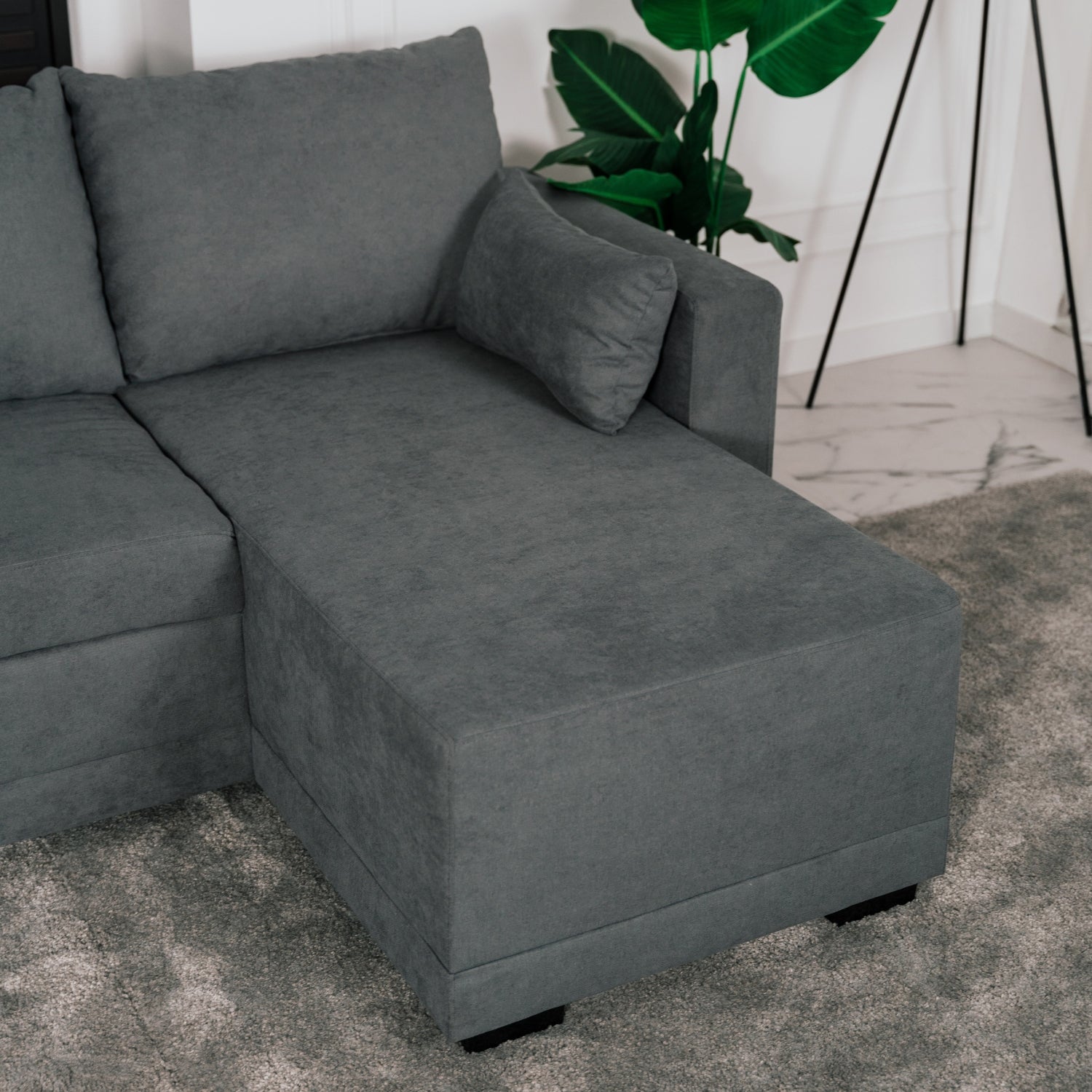 Sofá cama de 3 plazas con la lengua reversible de Chaise