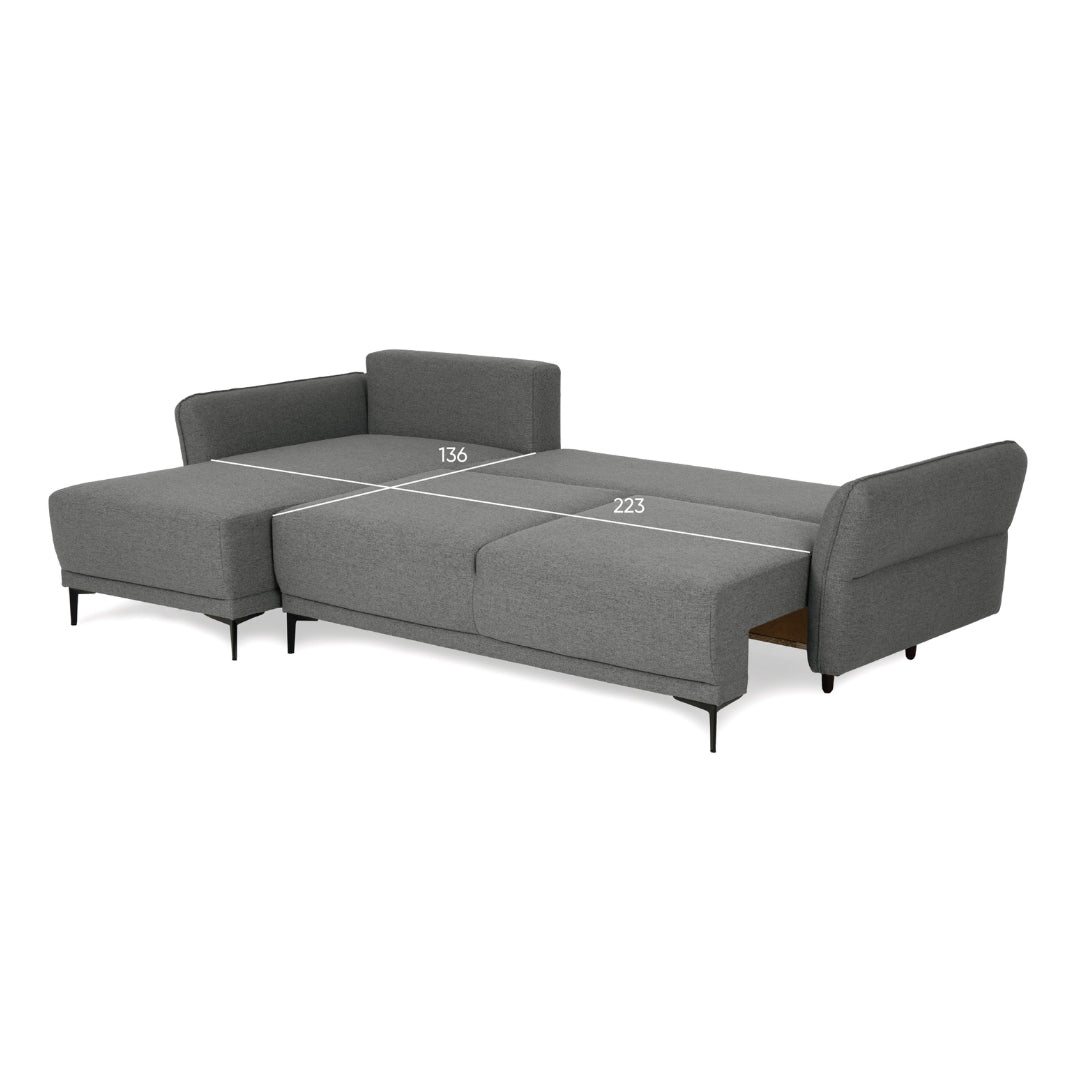 Sofá Cama 4 Plazas con Chaise Longue Reversible - Toby