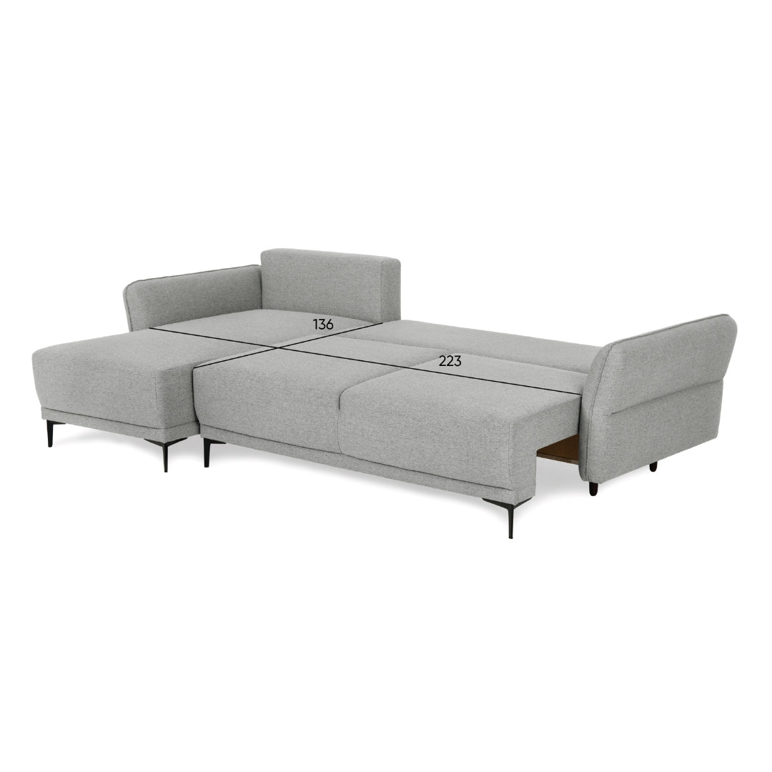 Sofá Cama 4 Plazas con Chaise Longue Reversible - Toby