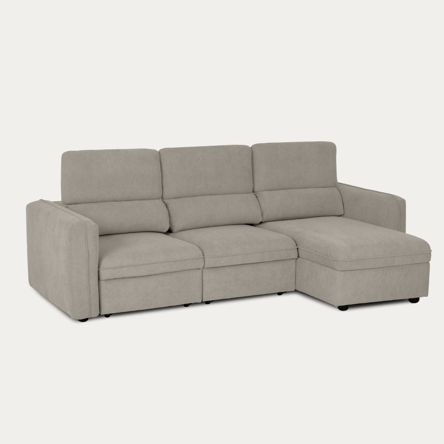 4 Seater Sofa Bed With Chaise Longue And Adjustable Headboards - Morgan