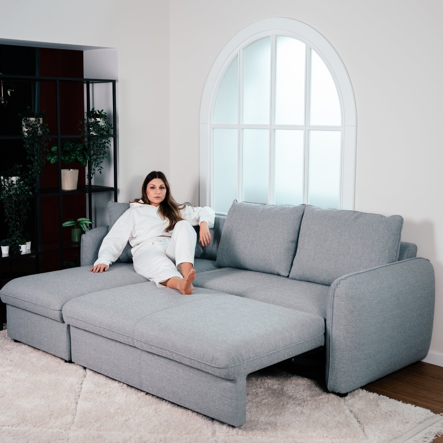 Sofá Cama 4 Plazas - Sistema Easybed - Con Chaise Longue Reversible - Vogue